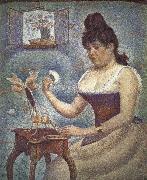 Georges Seurat Young Woman Powdering Herself oil on canvas